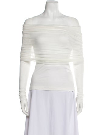 Christopher Esber Off-The-Shoulder Short Sleeve Top