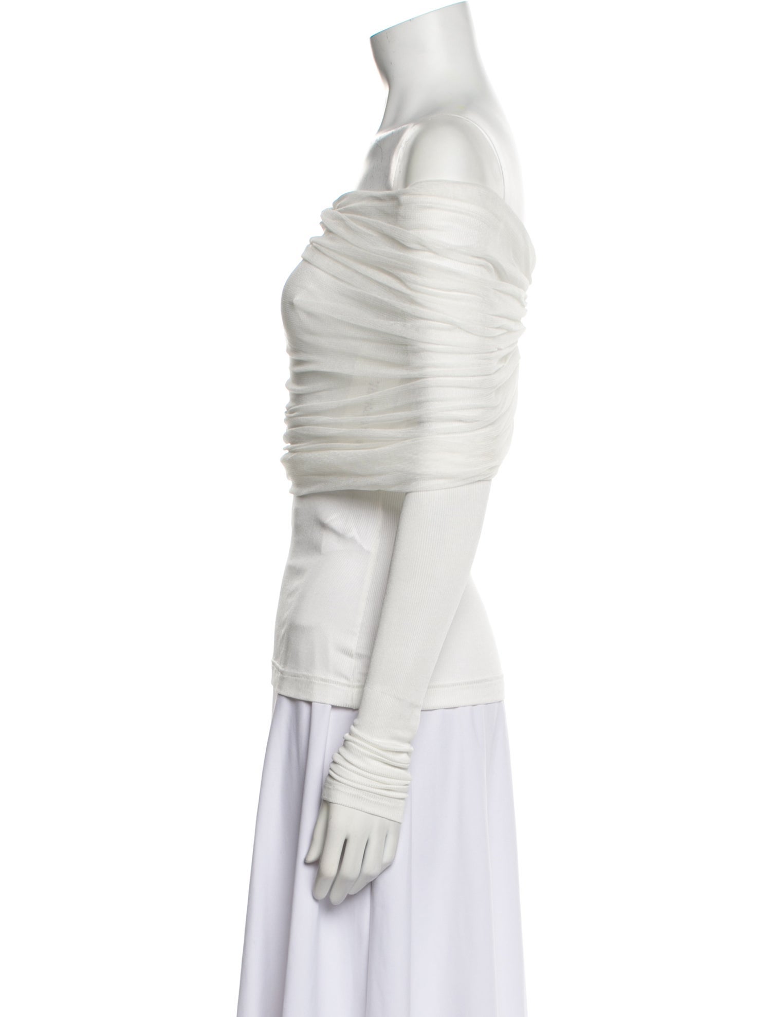 Christopher Esber Off-The-Shoulder Short Sleeve Top