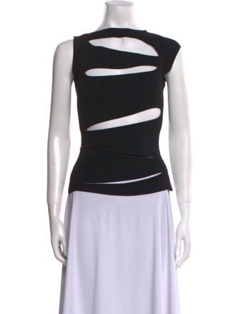 Christopher Esber Bateau Neckline Sleeveless Top