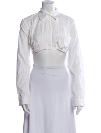 Christopher Esber Long Sleeve Crop Top