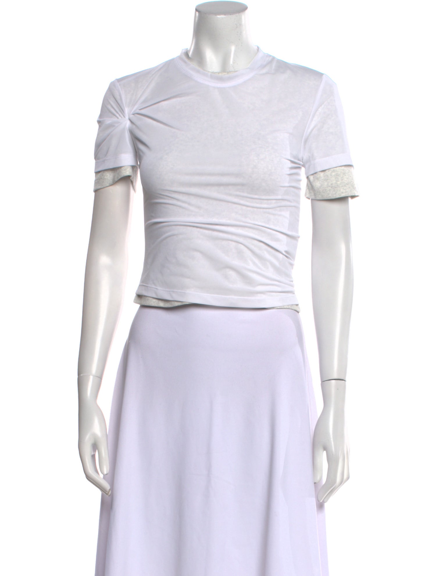 Christopher Esber Crew Neck Short Sleeve Crop Top w/ Tags