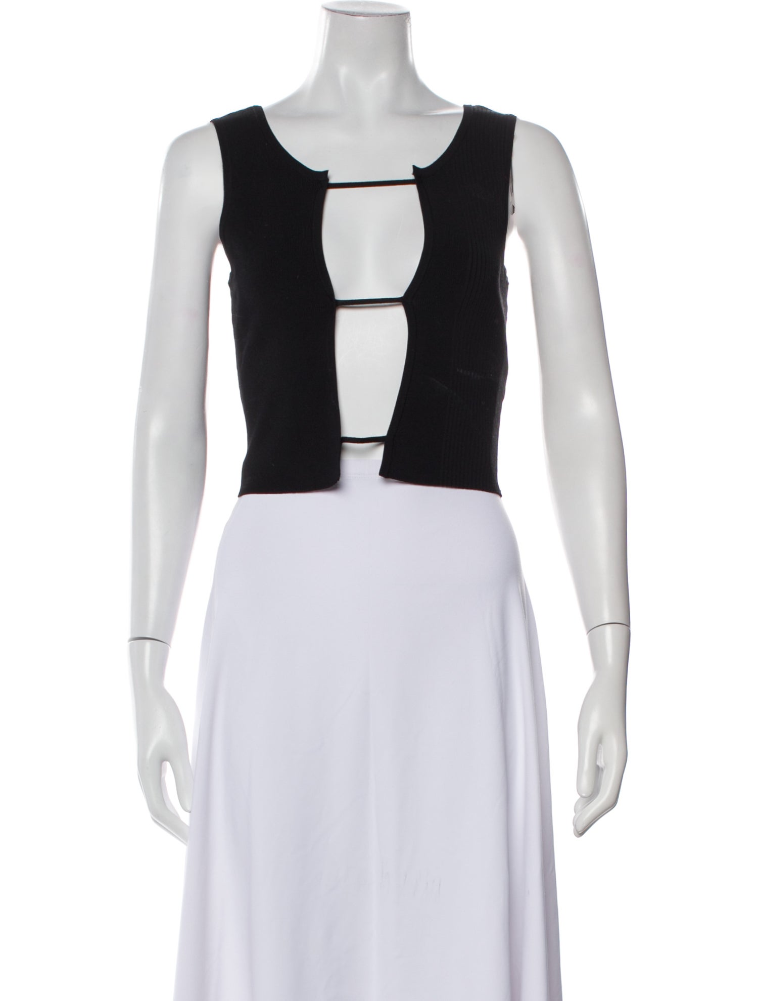 Christopher Esber Square Neckline Sleeveless Crop Top