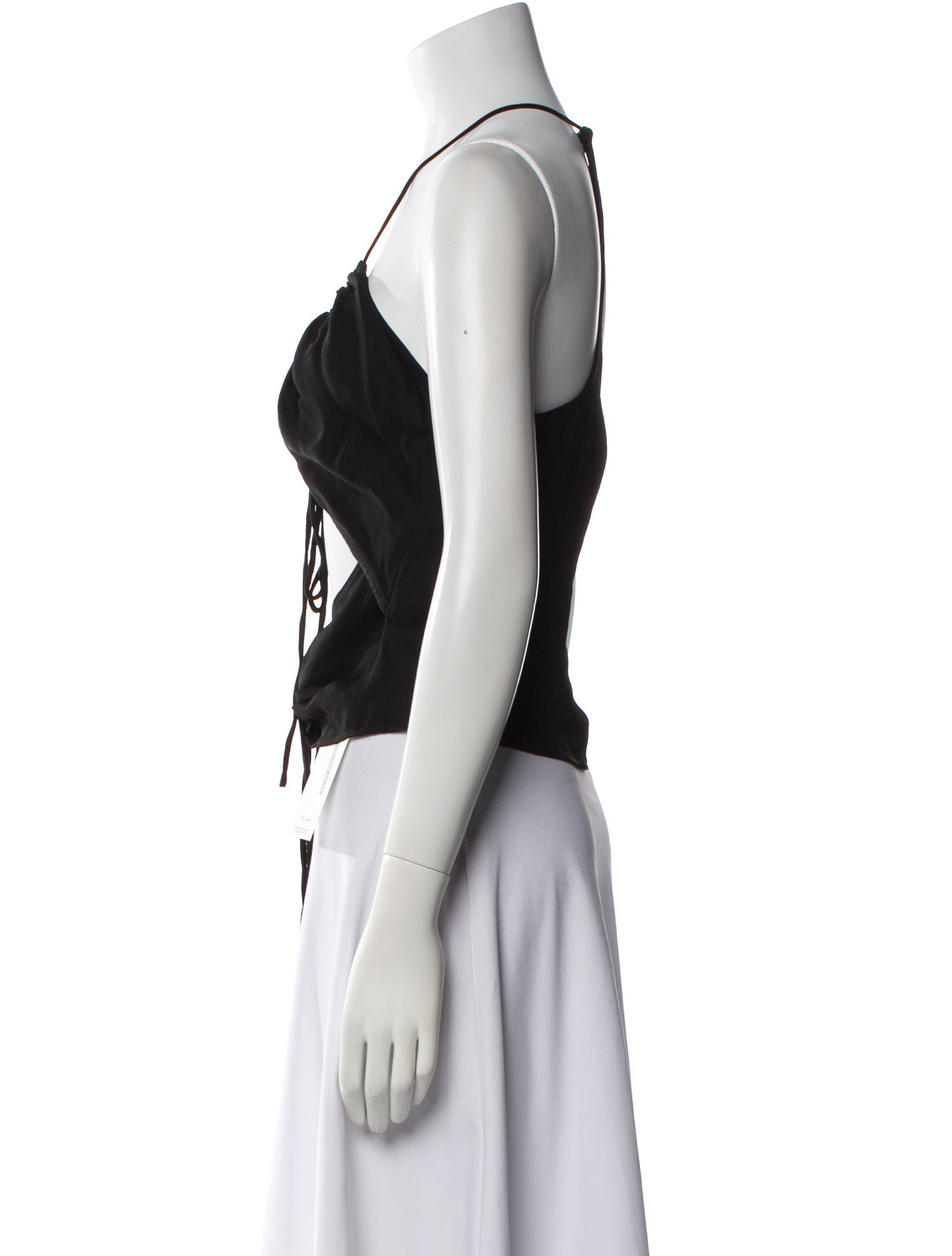 Christopher Esber Halterneck Sleeveless Crop Top