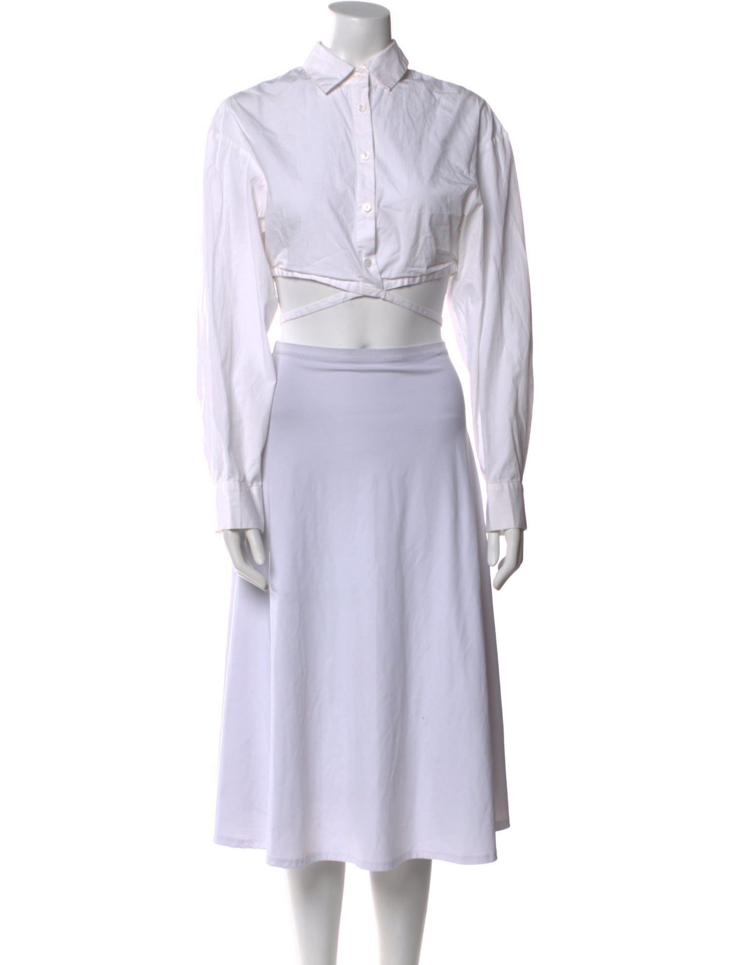 Christopher Esber Long Sleeve Crop Top