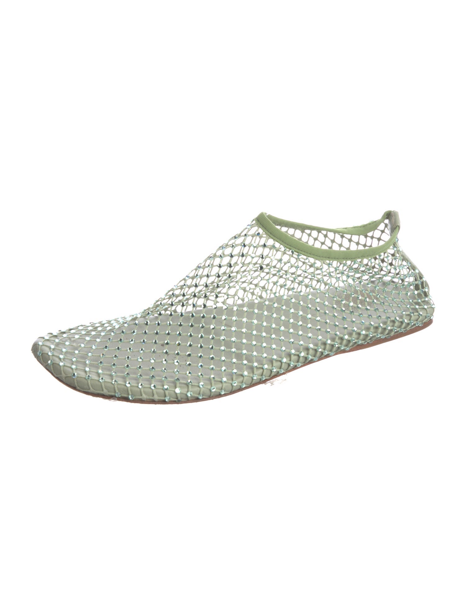 Christopher Esber Mesh Crystal Embellishments Flats