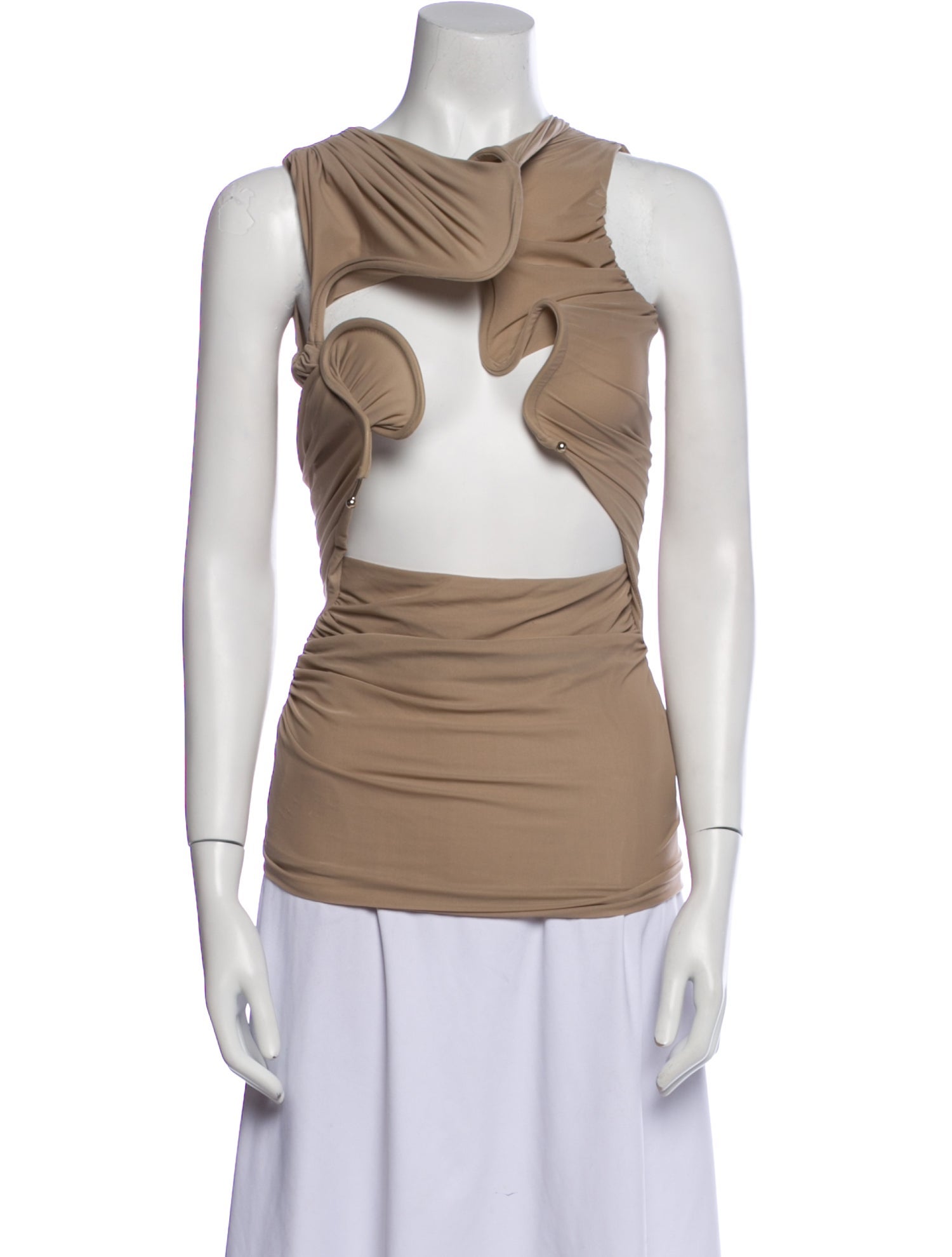 Christopher Esber Cowl Neck Sleeveless Top