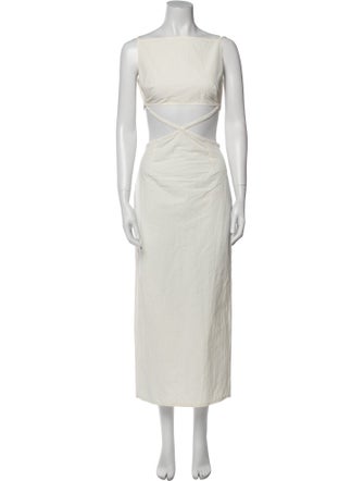 Christopher Esber Bateau Neckline Long Dress