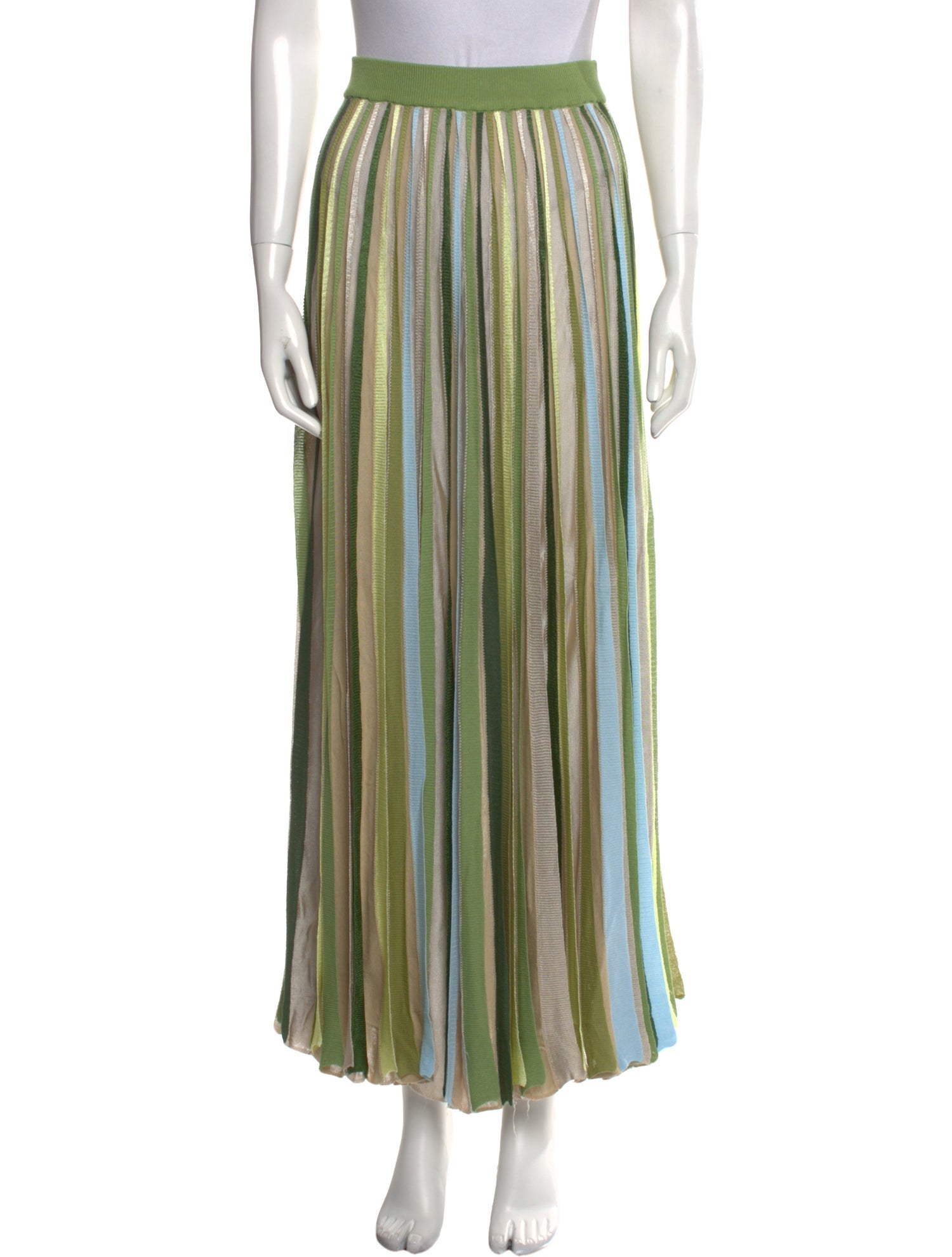Christopher Esber Striped Midi Length Skirt