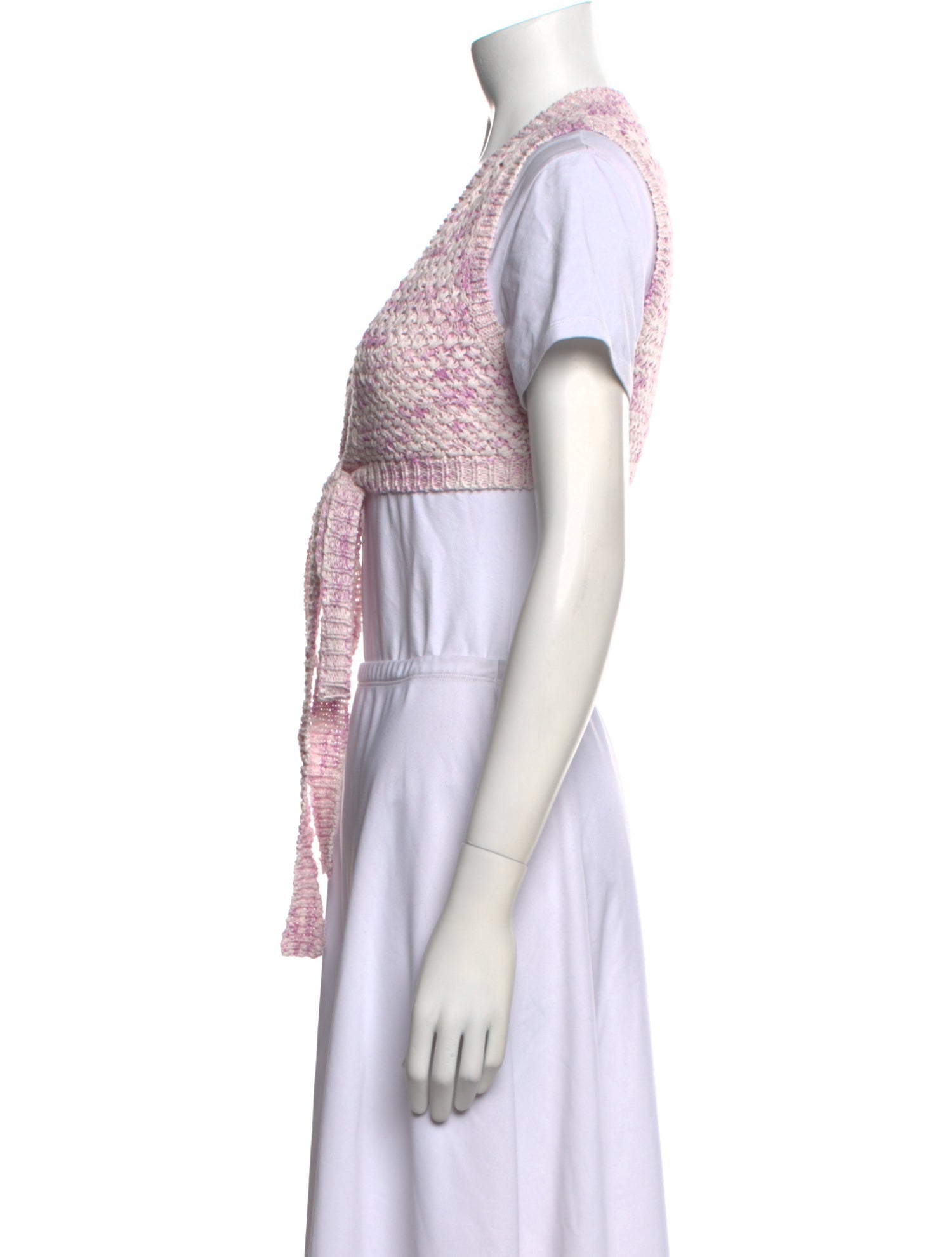 Christopher Esber Striped V-Neck Crop Top