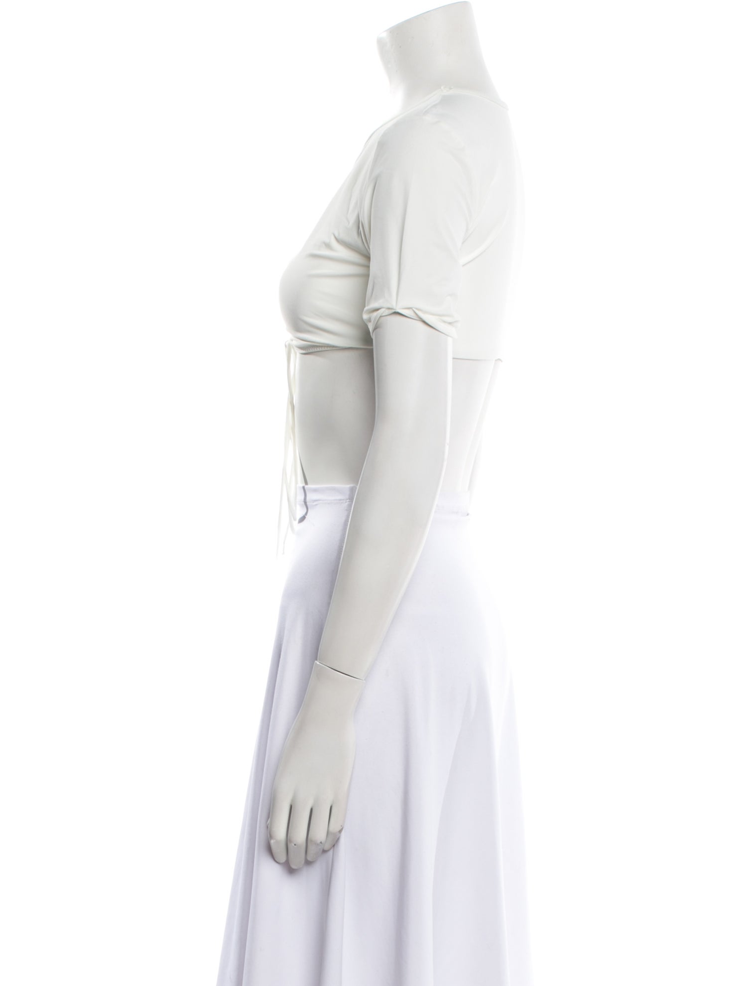 Christopher Esber Nylon V-Neck Crop Top