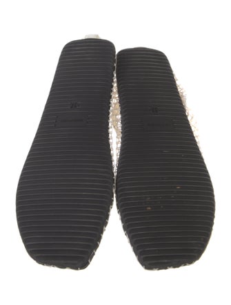 Christopher Esber Mesh Leather Trim Embellishment Flats