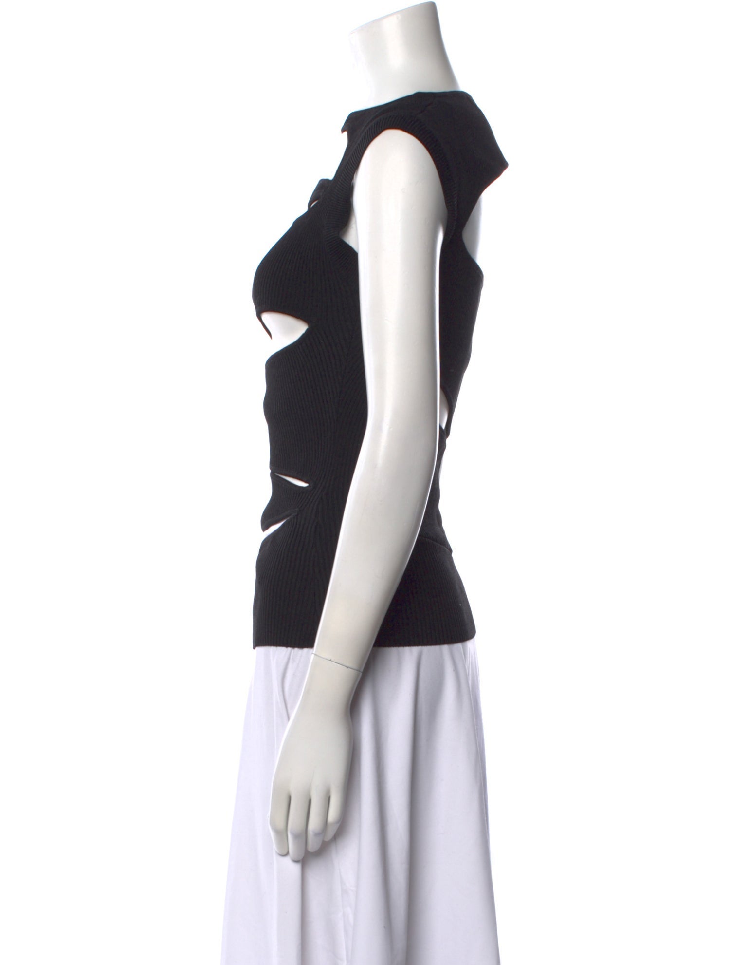 Christopher Esber Striped Bateau Neckline Top w/ Tags