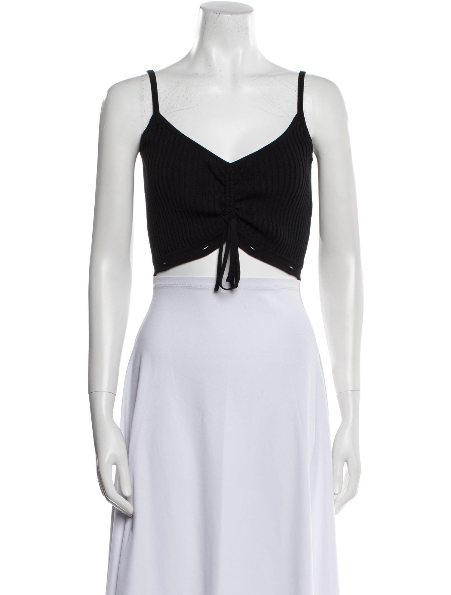 Christopher Esber Square Neckline Sleeveless Crop Top