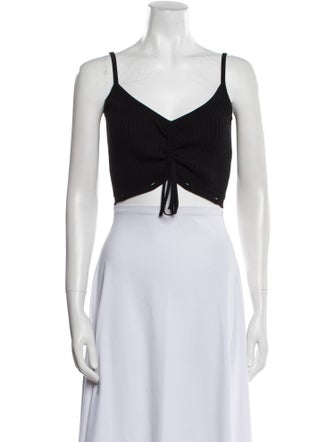 Christopher Esber Square Neckline Sleeveless Crop Top