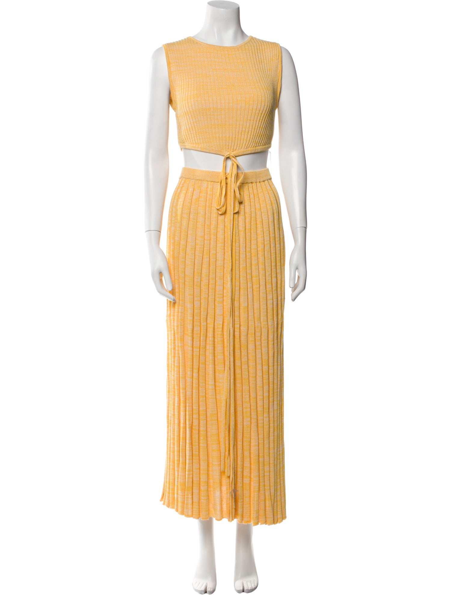 Christopher Esber Nylon Plaid Print Skirt Set