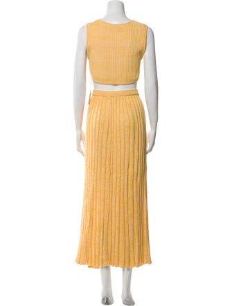 Christopher Esber Nylon Plaid Print Skirt Set