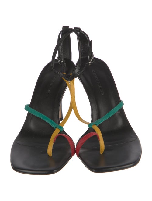 Christopher Esber Leather T-Strap Sandals