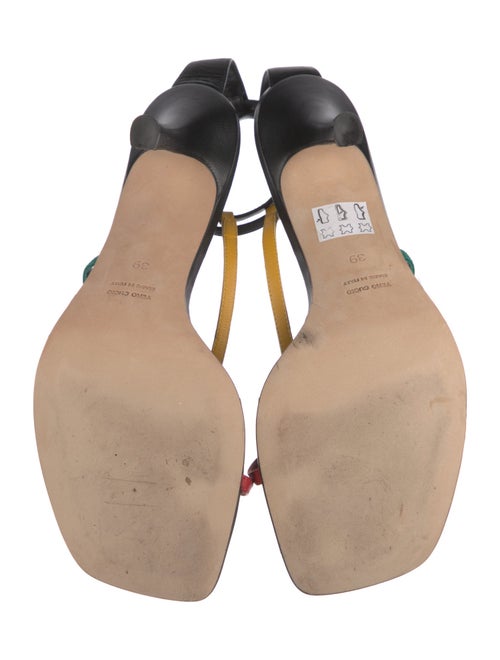 Christopher Esber Leather T-Strap Sandals