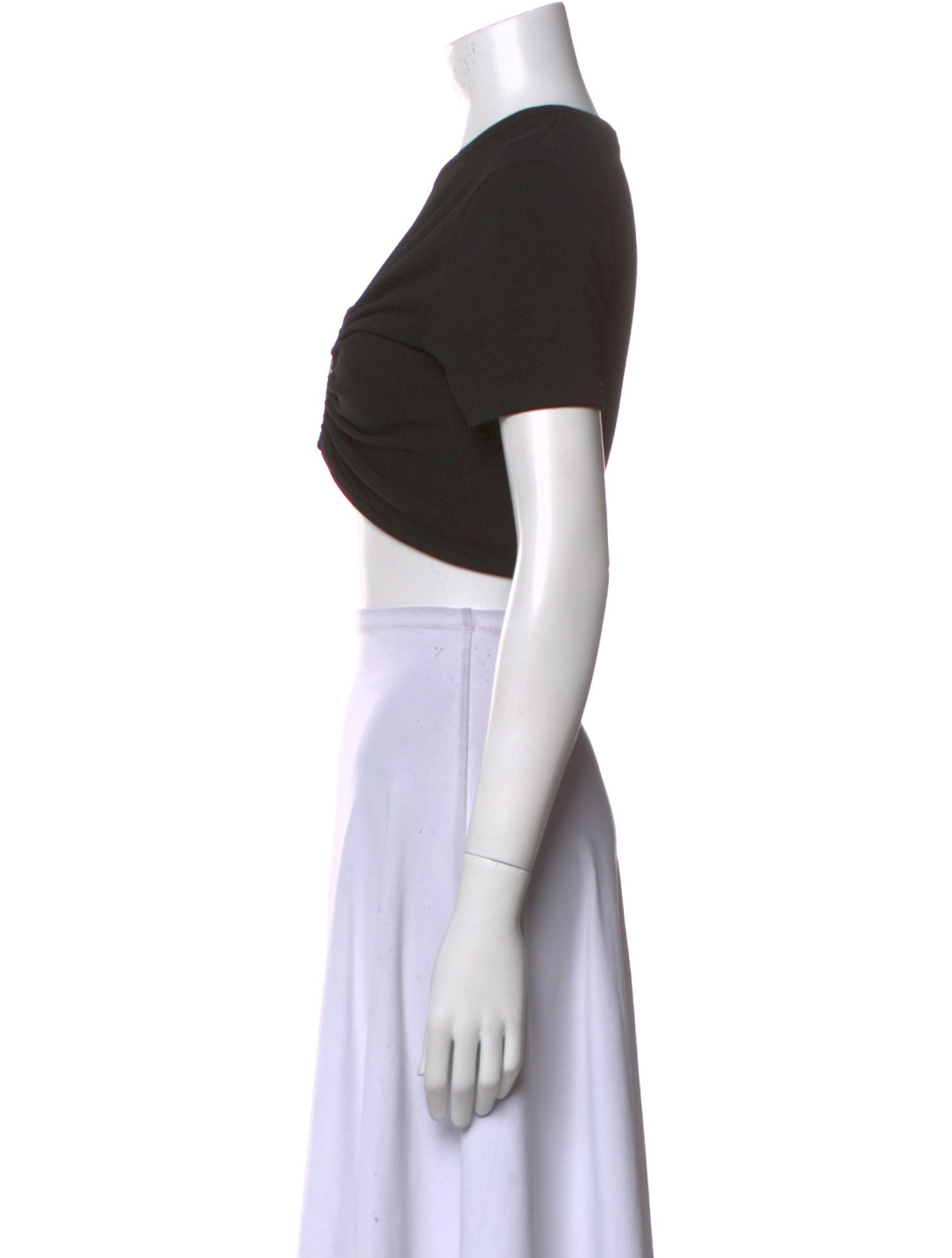 Christopher Esber V-Neck Short Sleeve Crop Top