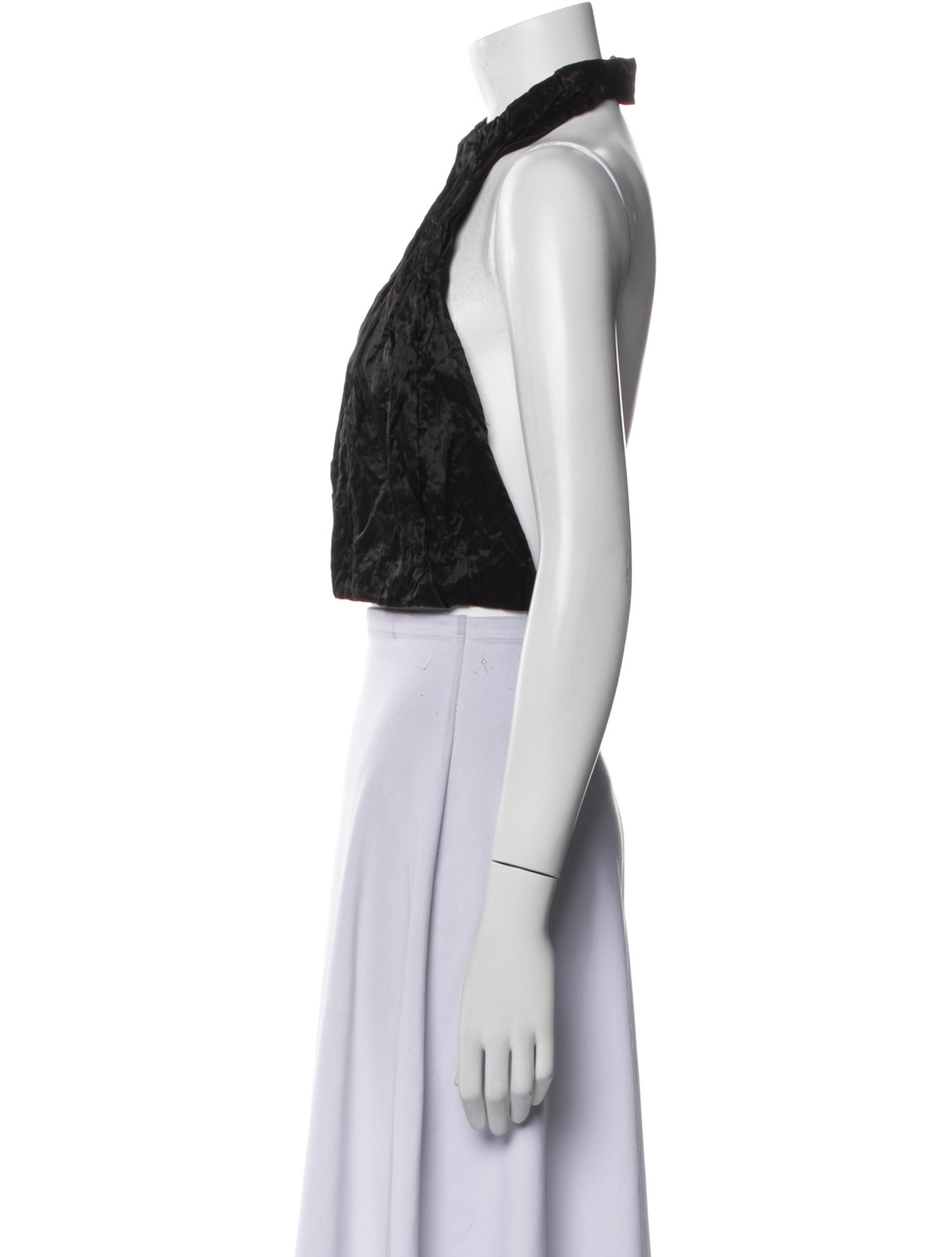 Christopher Esber Silk Halterneck Crop Top
