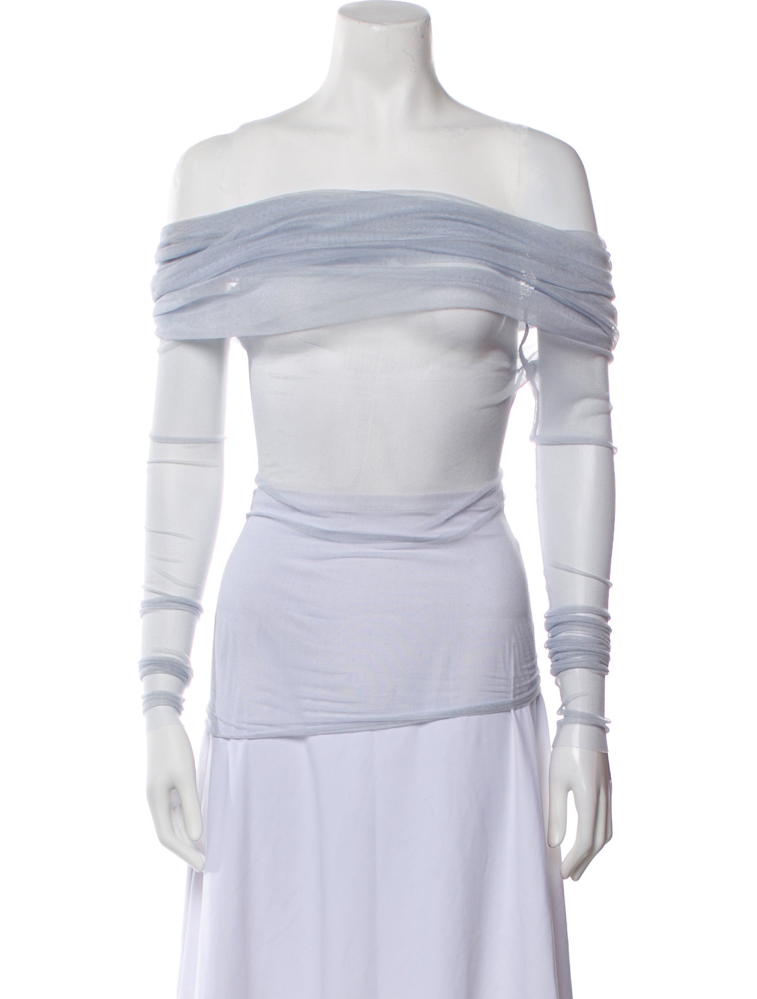 Christopher Esber Silk Off-The-Shoulder Crop Top