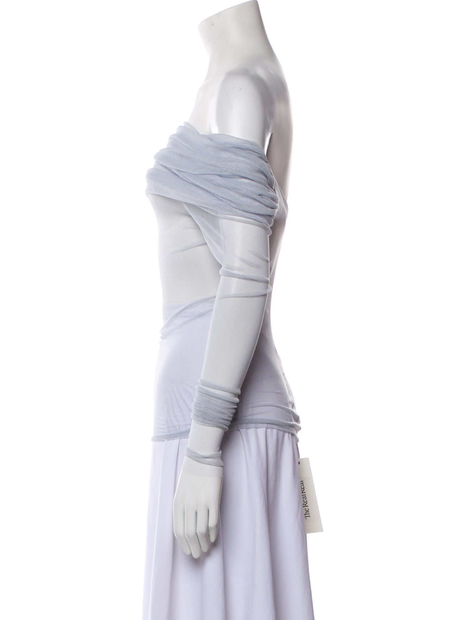 Christopher Esber Silk Off-The-Shoulder Crop Top