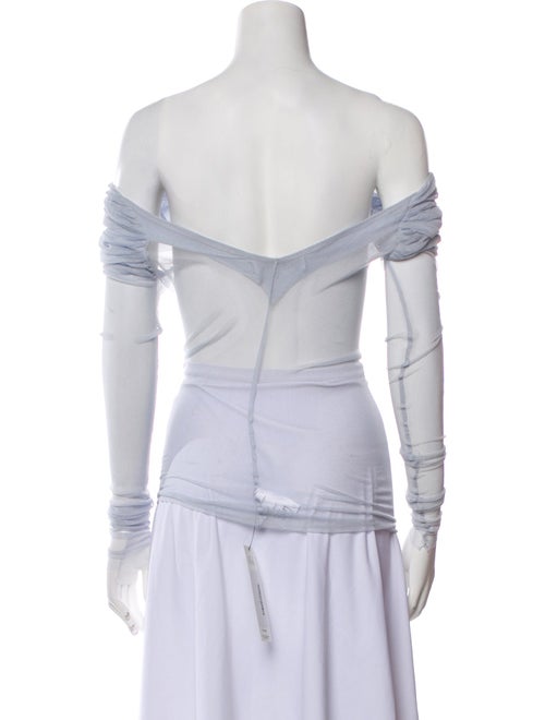 Christopher Esber Silk Off-The-Shoulder Crop Top