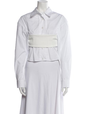 Christopher Esber Long Sleeve Crop Top