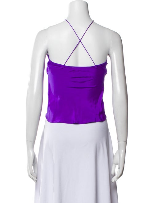 Christopher Esber Silk V-Neck Crop Top