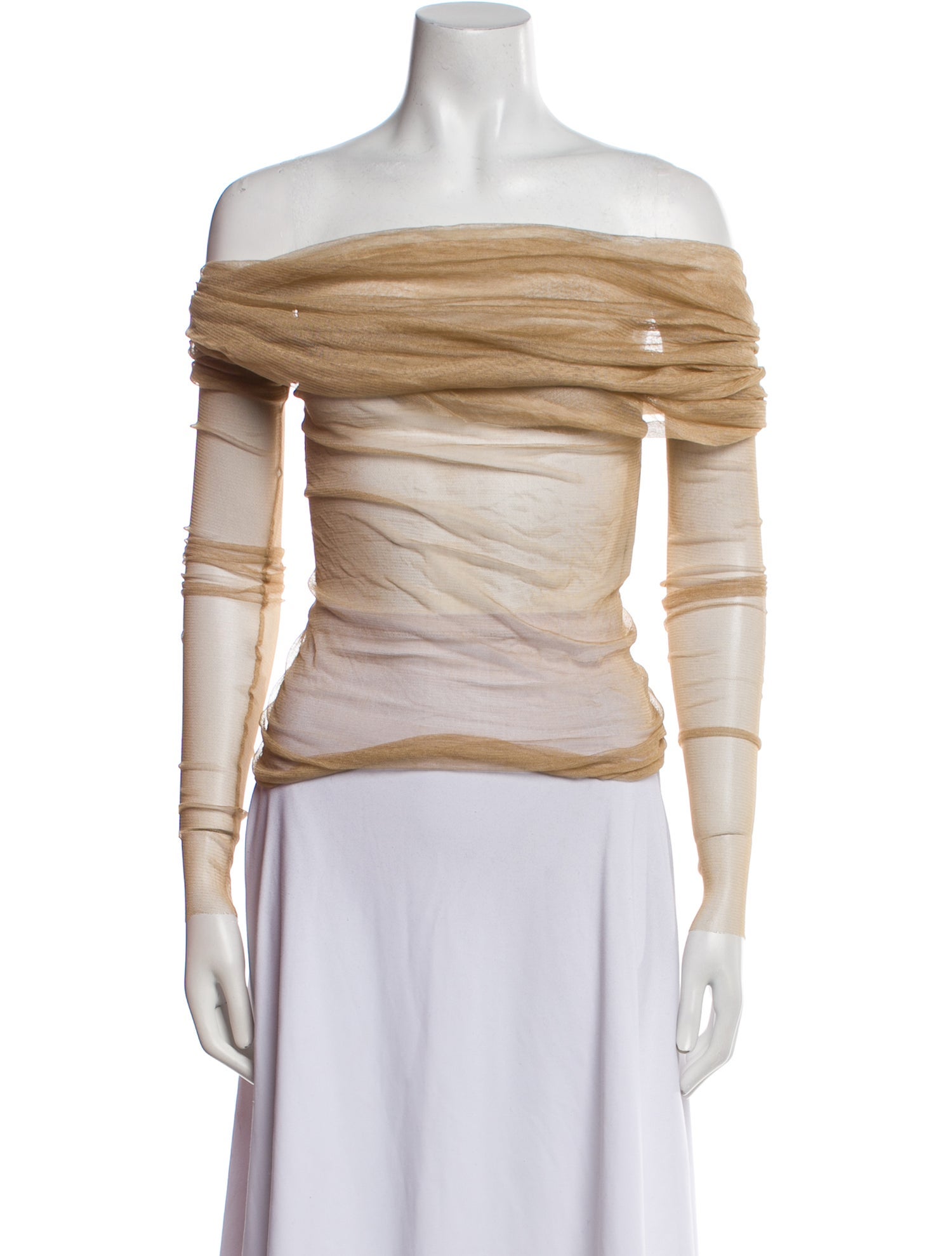 Christopher Esber Off-The-Shoulder Long Sleeve Top