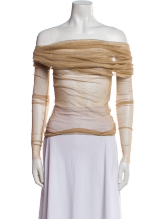 Christopher Esber Off-The-Shoulder Long Sleeve Top