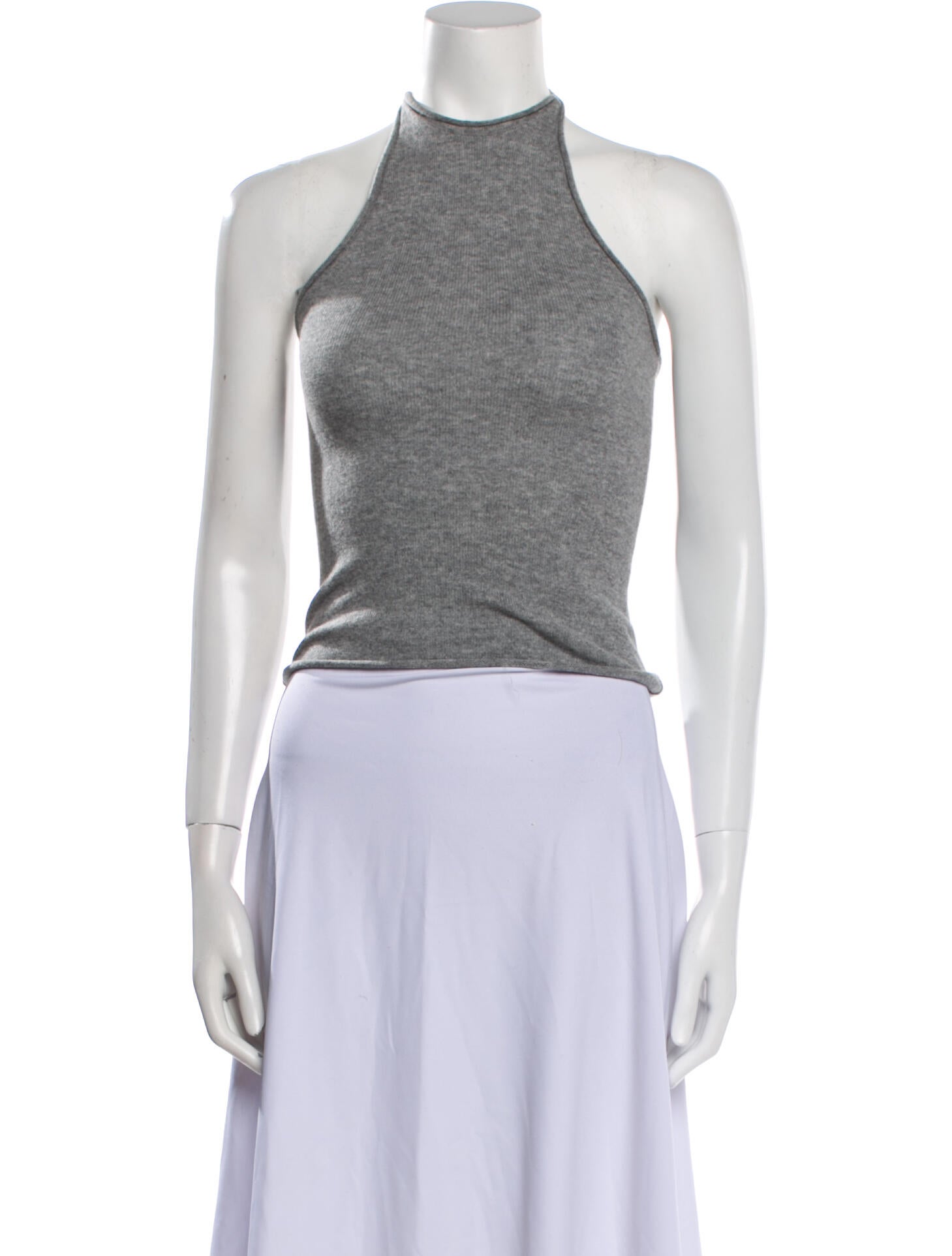 Christopher Esber Cashmere Halterneck Crop Top