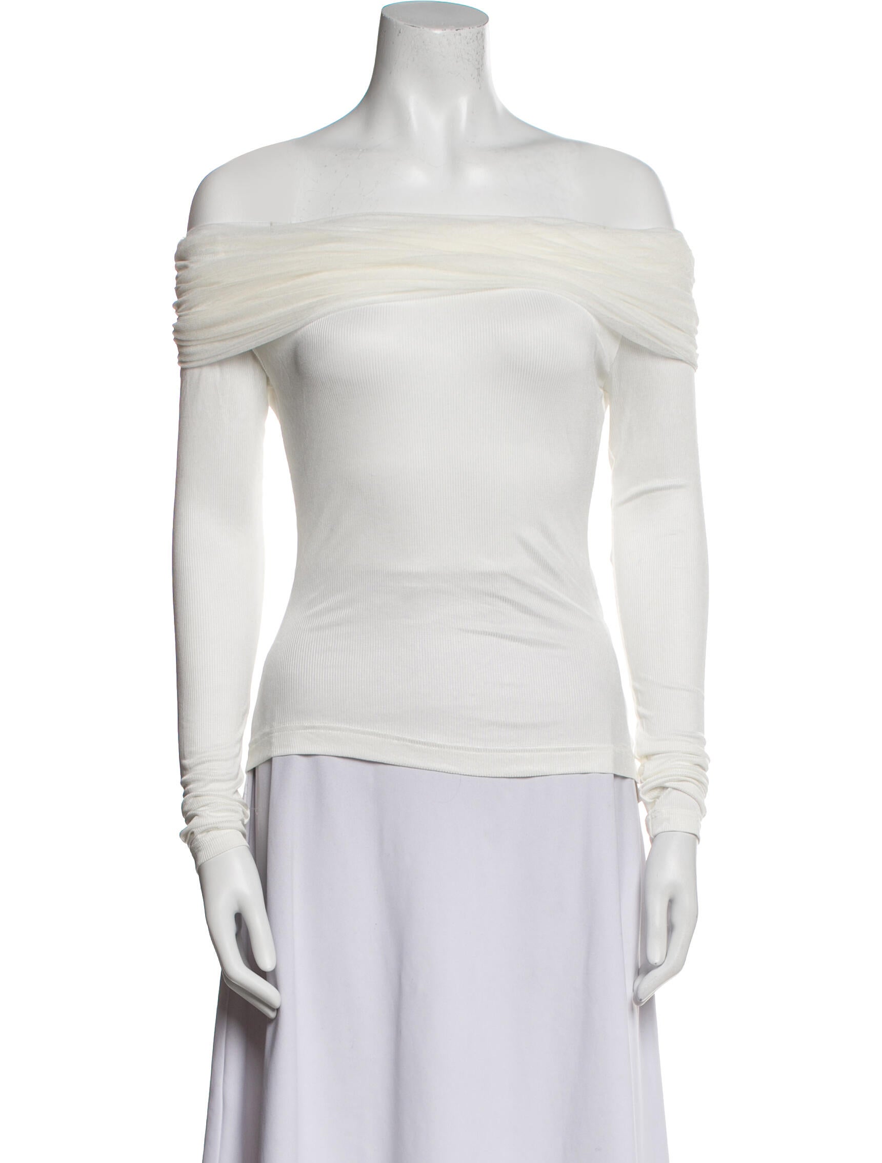 Christopher Esber Off-The-Shoulder Long Sleeve Top