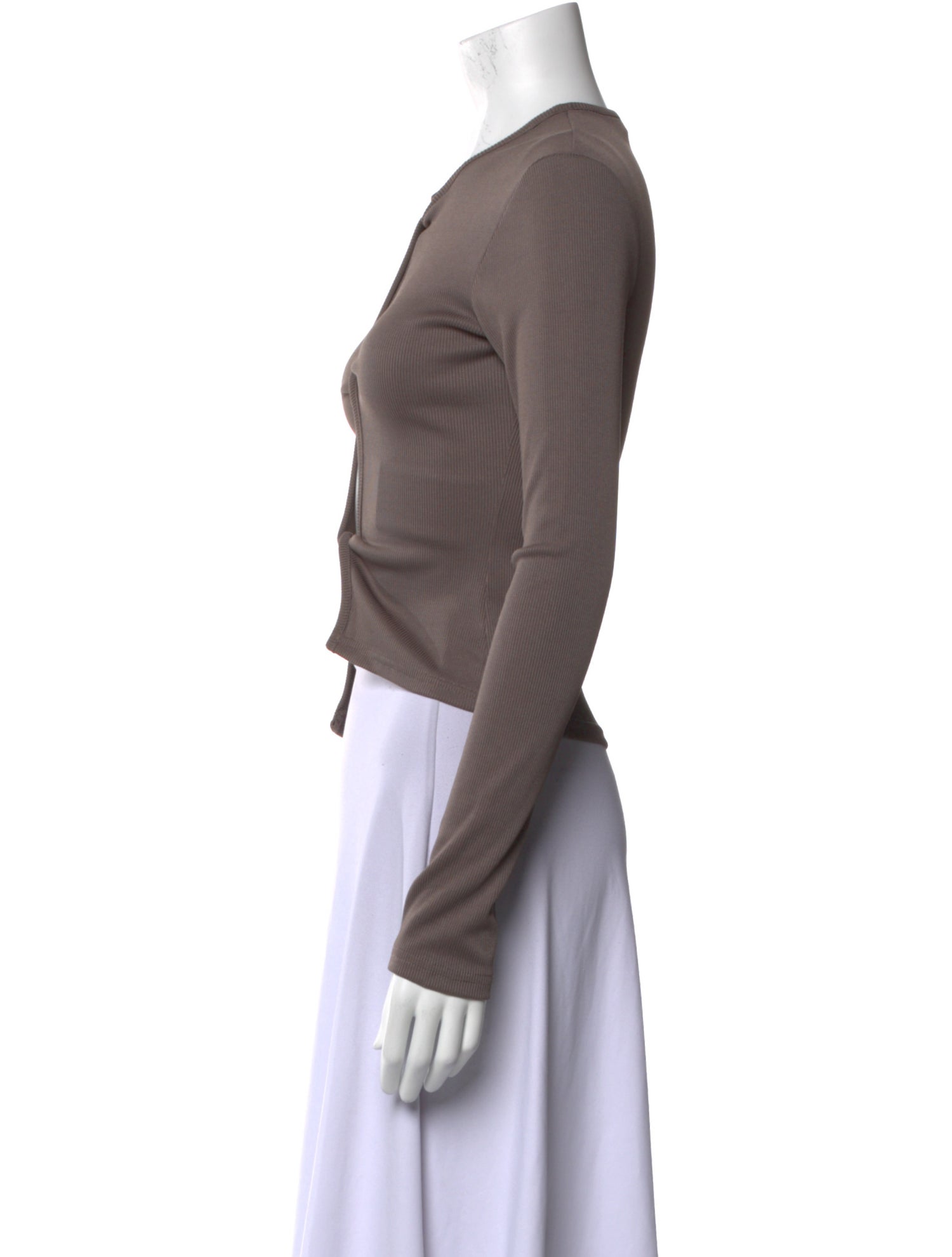 Christopher Esber V-Neck Long Sleeve Crop Top