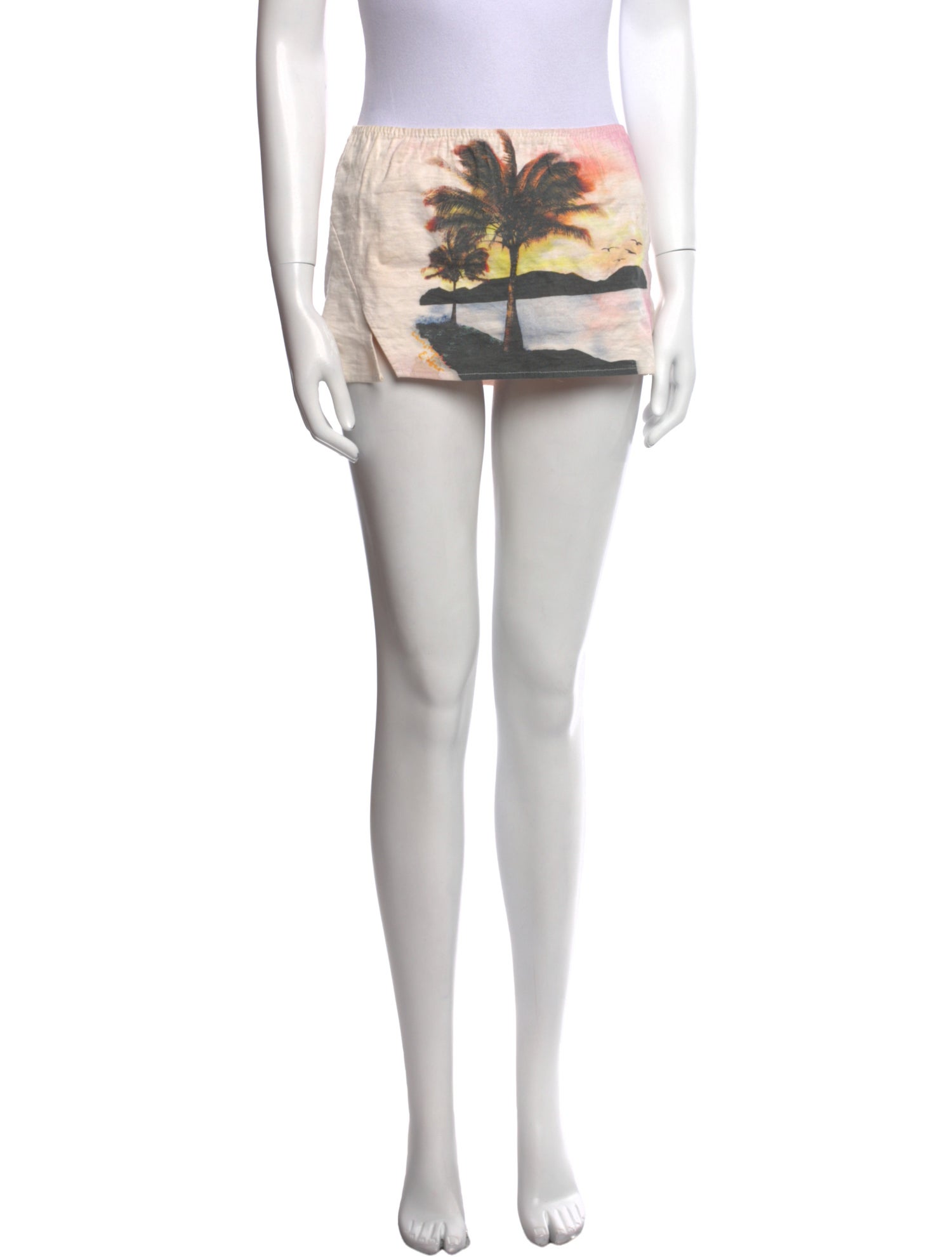 Christopher Esber Floral Print Mini Skirt