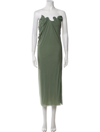Christopher Esber Strapless Midi Length Dress