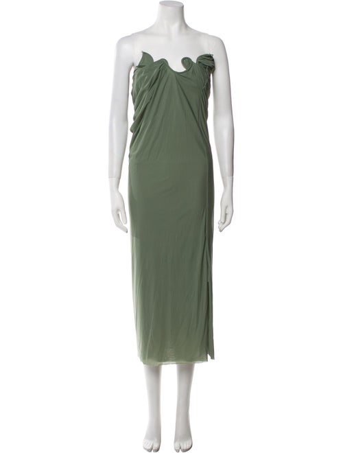 Christopher Esber Strapless Midi Length Dress