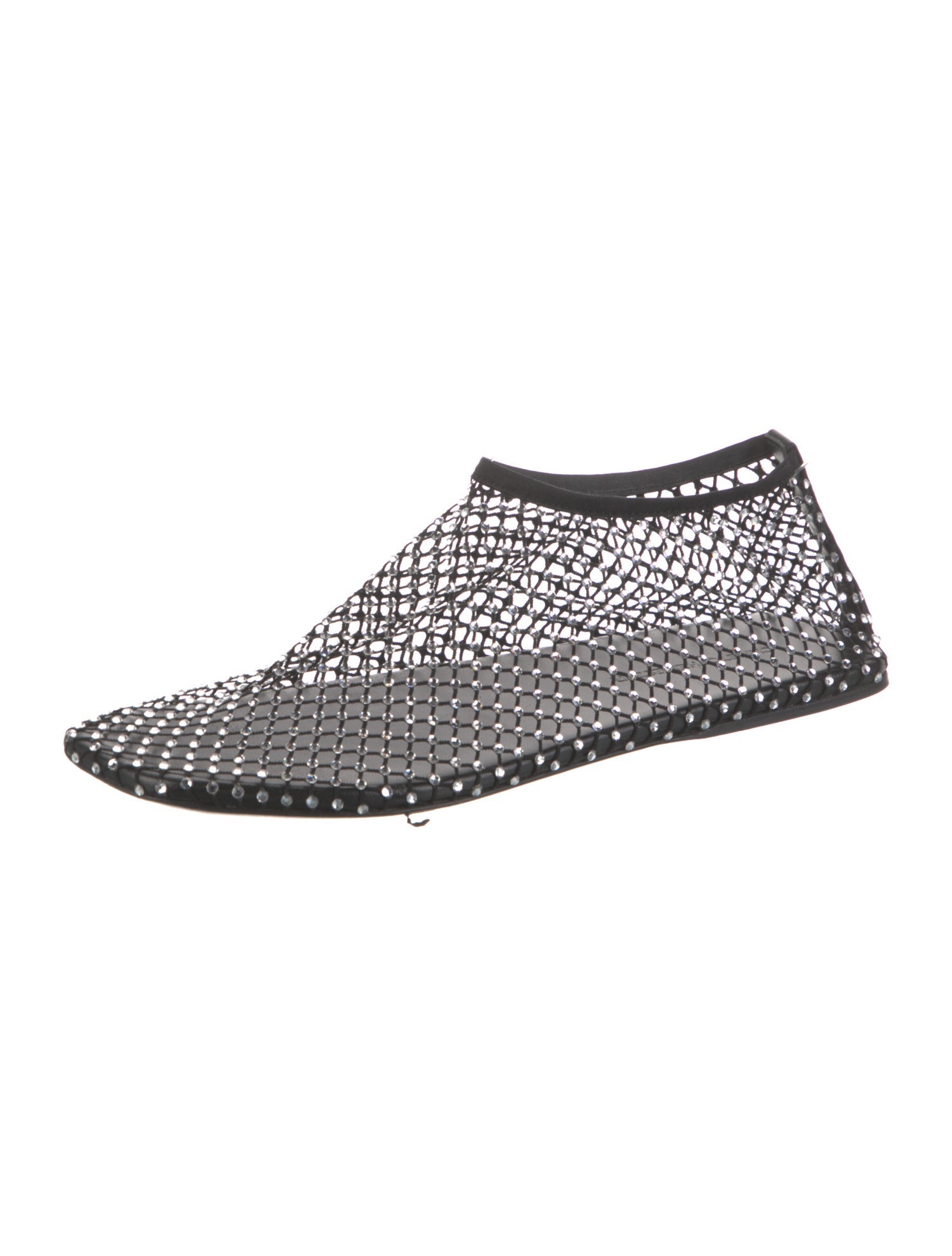 Christopher Esber Mesh Crystal Embellishments Flats
