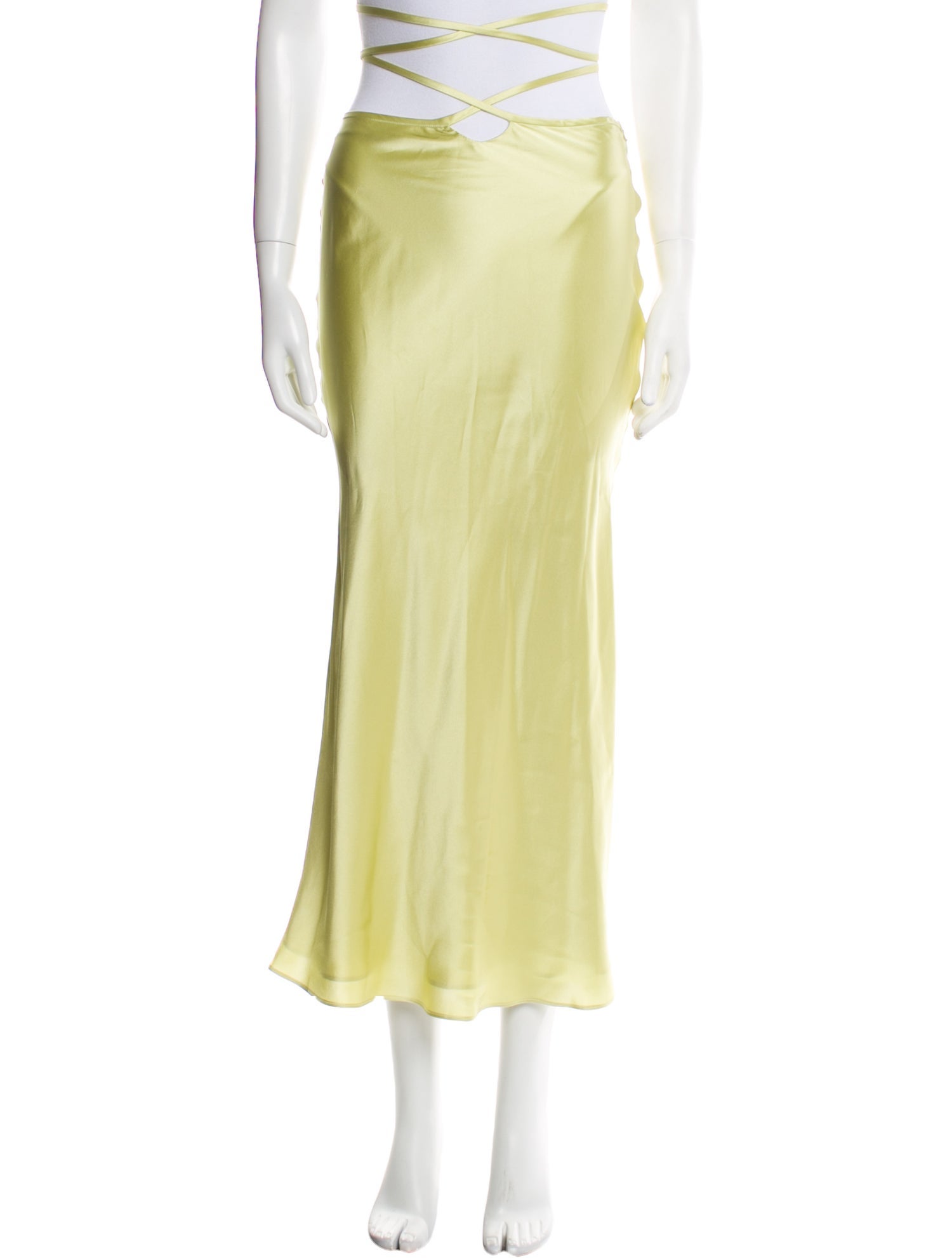 Christopher Esber Silk Midi Length Skirt