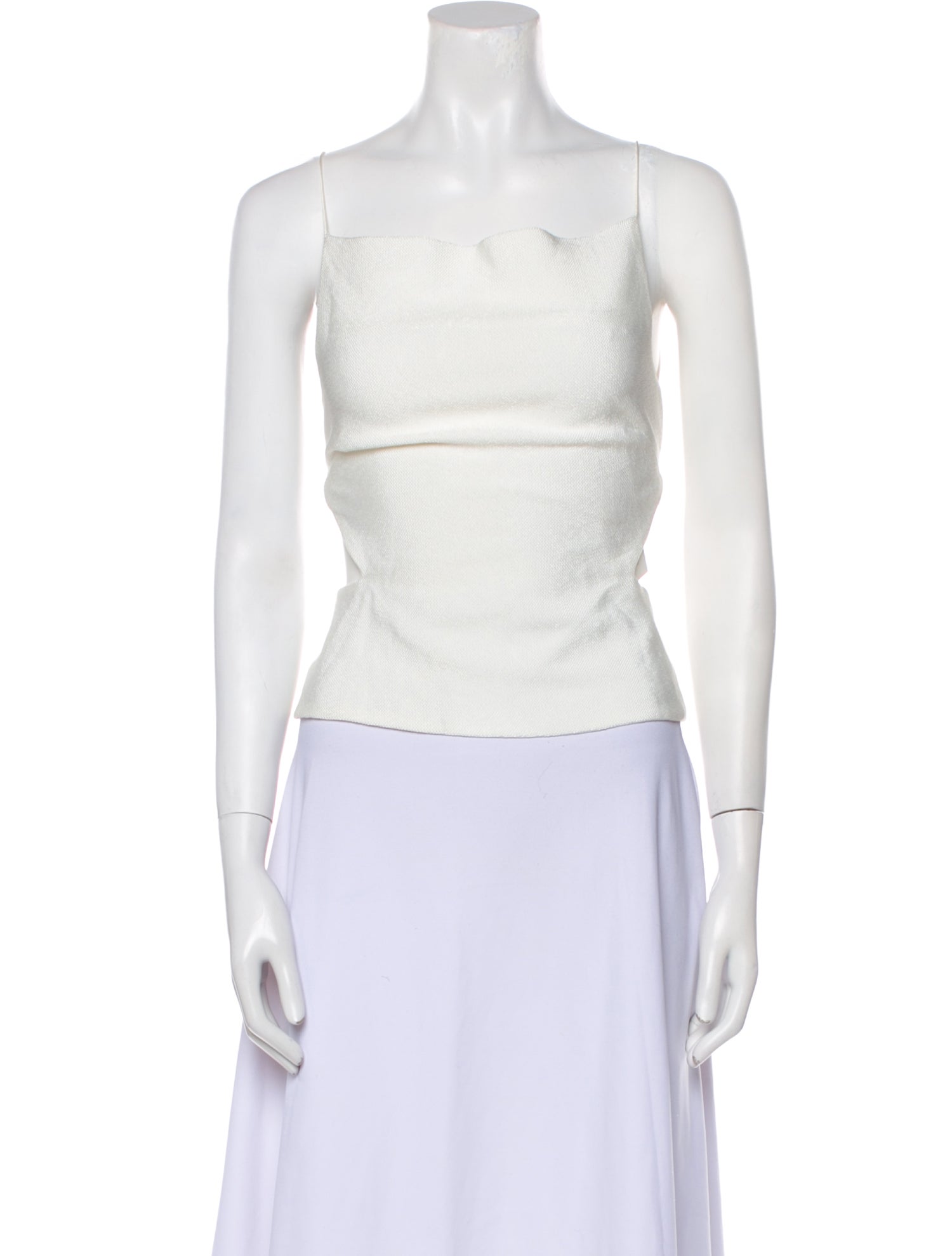 Christopher Esber Square Neckline Sleeveless Crop Top
