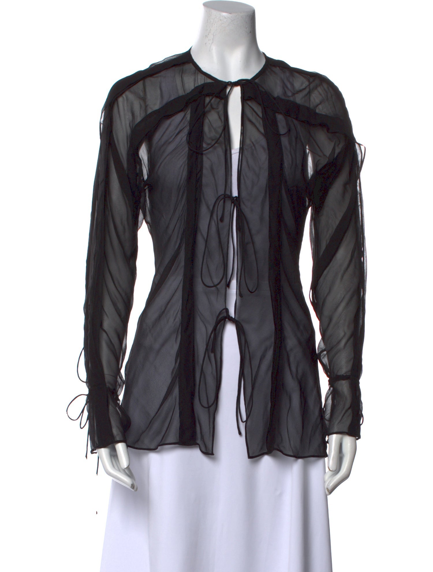 Christopher Esber Silk Tie Neck Blouse