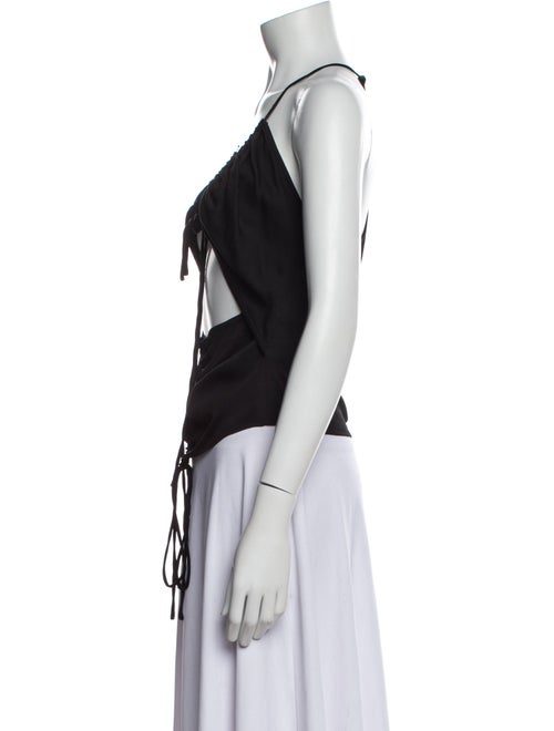 Christopher Esber Halterneck Sleeveless Crop Top