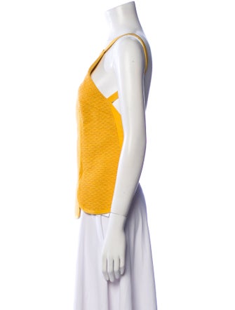 Christopher Esber Square Neckline Sleeveless Top