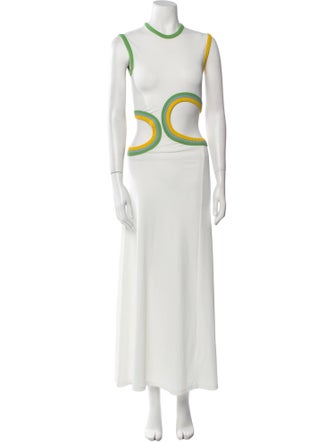 Christopher Esber Crew Neck Long Dress