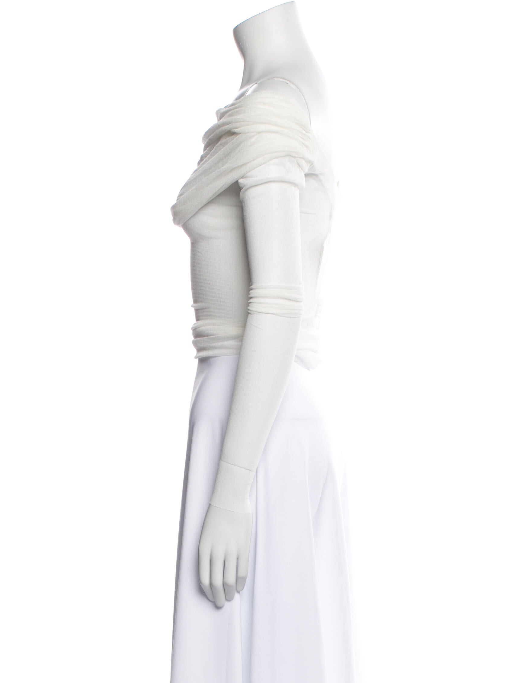 Christopher Esber Silk Off-The-Shoulder Sweater w/ Tags