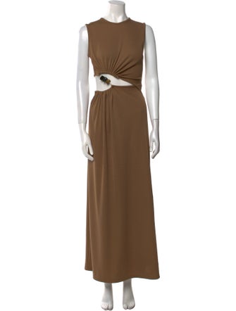 Christopher Esber Crew Neck Long Dress