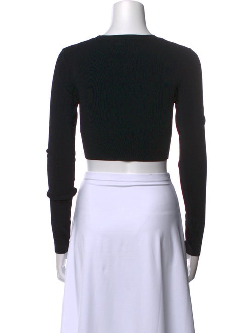 Christopher Esber Crew Neck Long Sleeve Crop Top