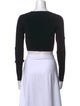 Christopher Esber Crew Neck Long Sleeve Crop Top