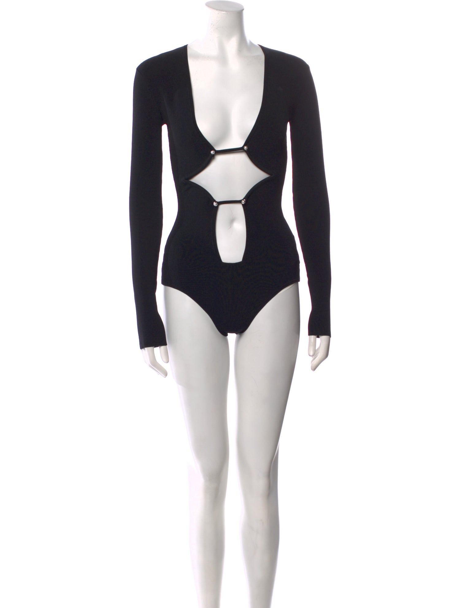 Christopher Esber V-Neck Long Sleeve Bodysuit