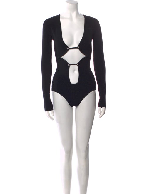 Christopher Esber V-Neck Long Sleeve Bodysuit